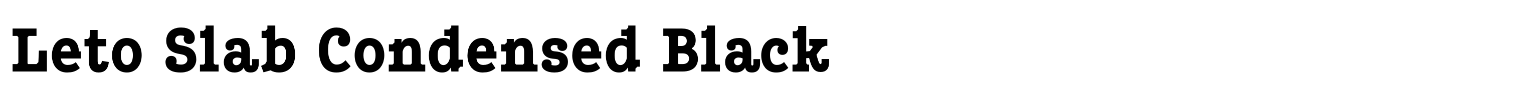 Leto Slab Condensed Black